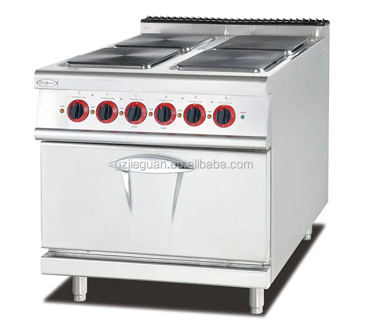 stainless steel  commercial use vertical 4 burner electric hot plate stove  with oven
