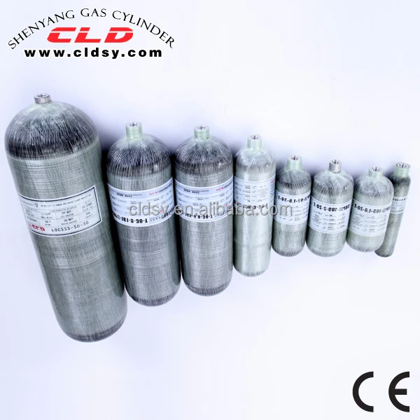 
30Mpa/300bar/4500Psi Type3 ce certificate paintball tank carbon fiber composite CO2 Air gun N2 gas cylinder 