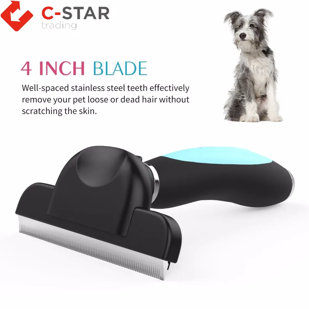 Hot selling good quality pet dog  deshedding grooming tool