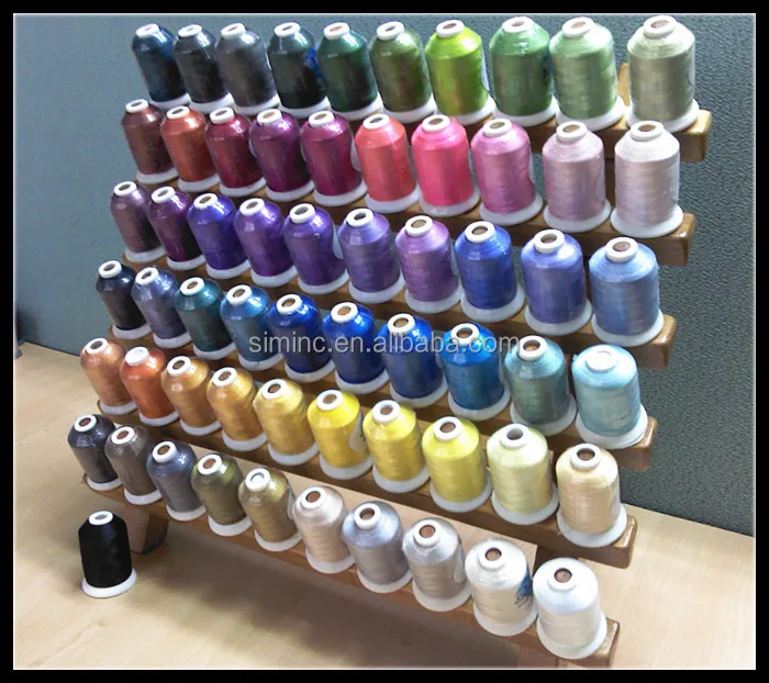 
Hot Selling 61 Brother Colors Polyester Embroidery Thread 120D/2 1000M Each for Brother Machine 