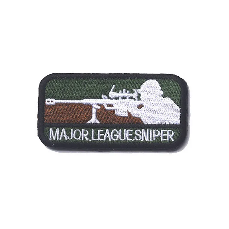 Factory Manufacture Garment Accessories Major League Sniper MLS Tactical Patch Embroidery Badge Patches