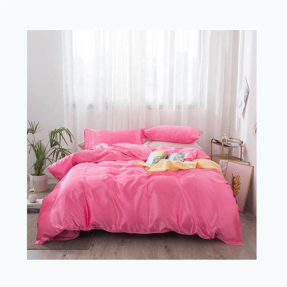 
wholesale 4 piece home silk luxury textile duvet cover bed sheet set bedding 