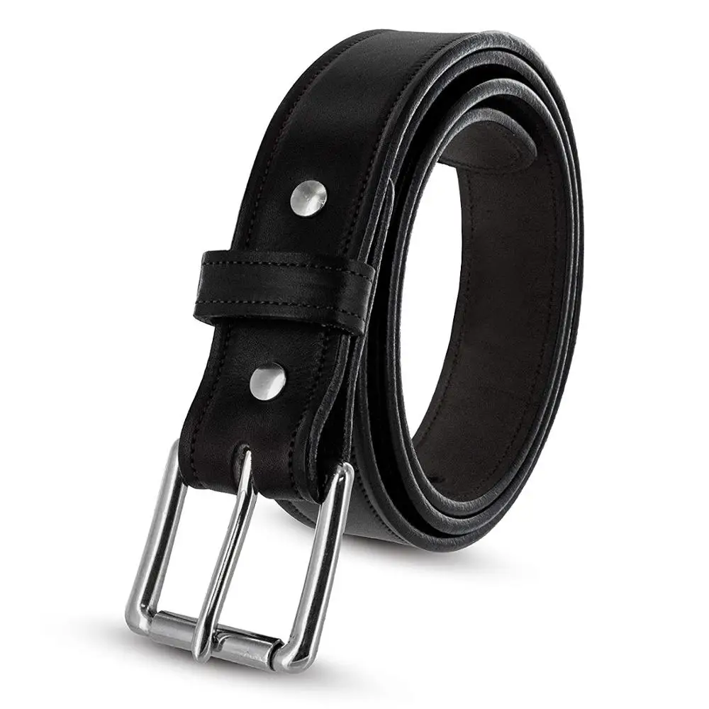 OEM Fashionable Roller Buckle Leather Belt Man Best Gift Choice Soft Touch Luxury Full Grain Men Leather Belt