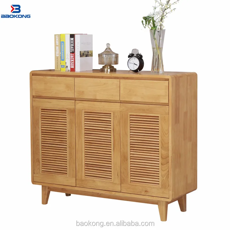 Modern Home Furniture Shoe Storage Cabinet Solid Wood Shoe Cabinet