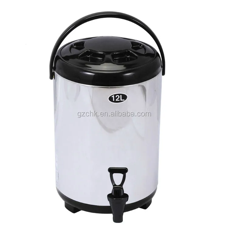Stainless steel commercial milk tea bucket/commercial thermos barrel heat insulation ice tea and hot drink bucket