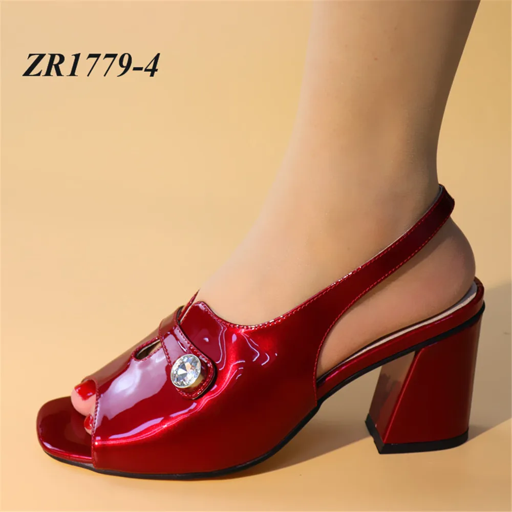 ZR1779 Top quality Turquoise color Italian ladies shoes and matching bag set ladies shoes