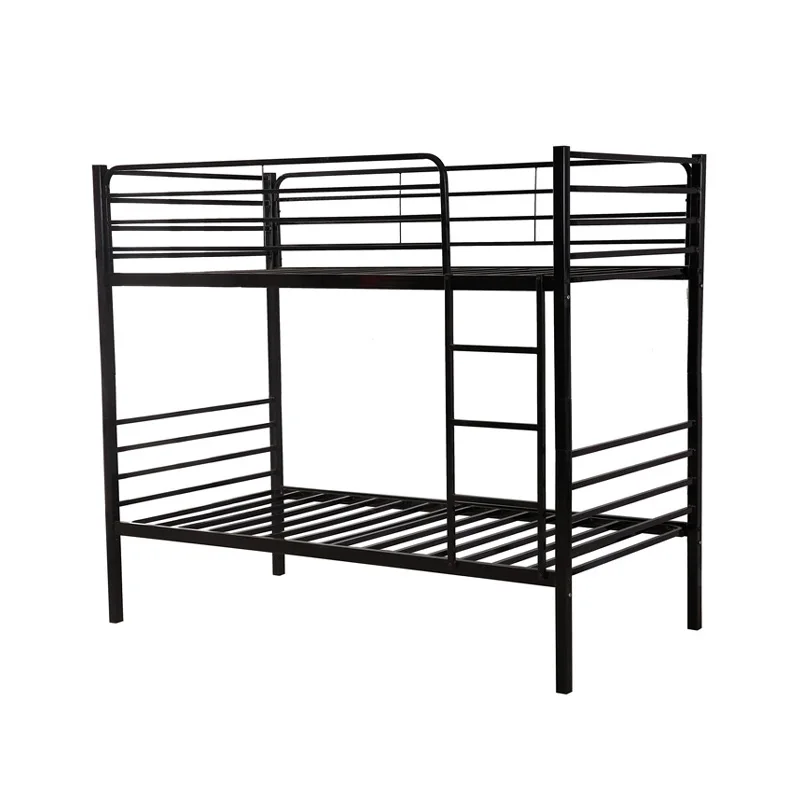 High quality metal pipe  decker bunk bed with desk for sale