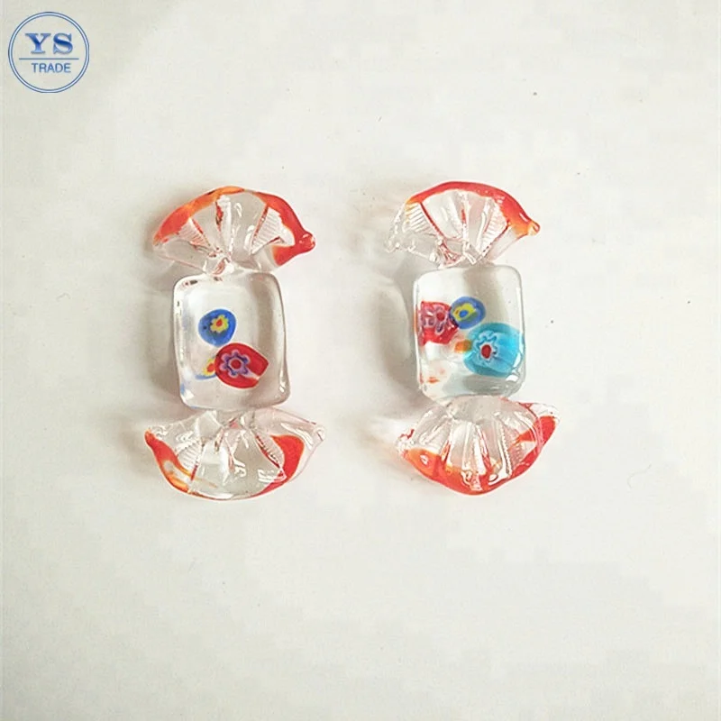 5cm Decorative colorful glass handmade candy