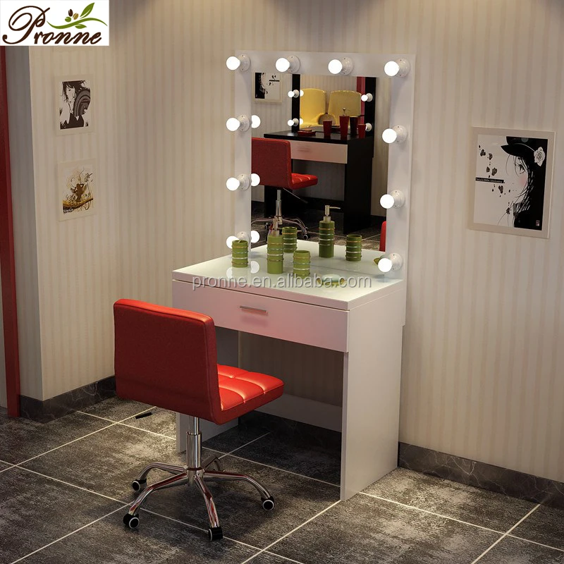 Professional salon hair dressing make up aluminum styling mirror with lighting