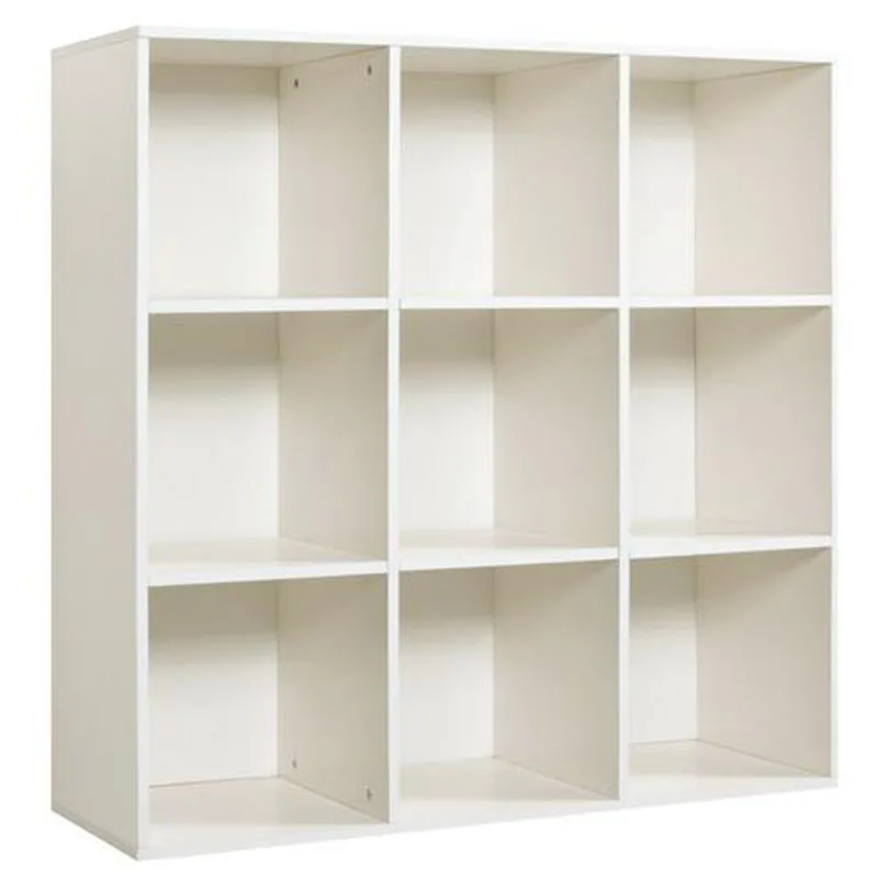Wholesale custom made modern bookcases bookshelf wooden living room nine cube bookcase