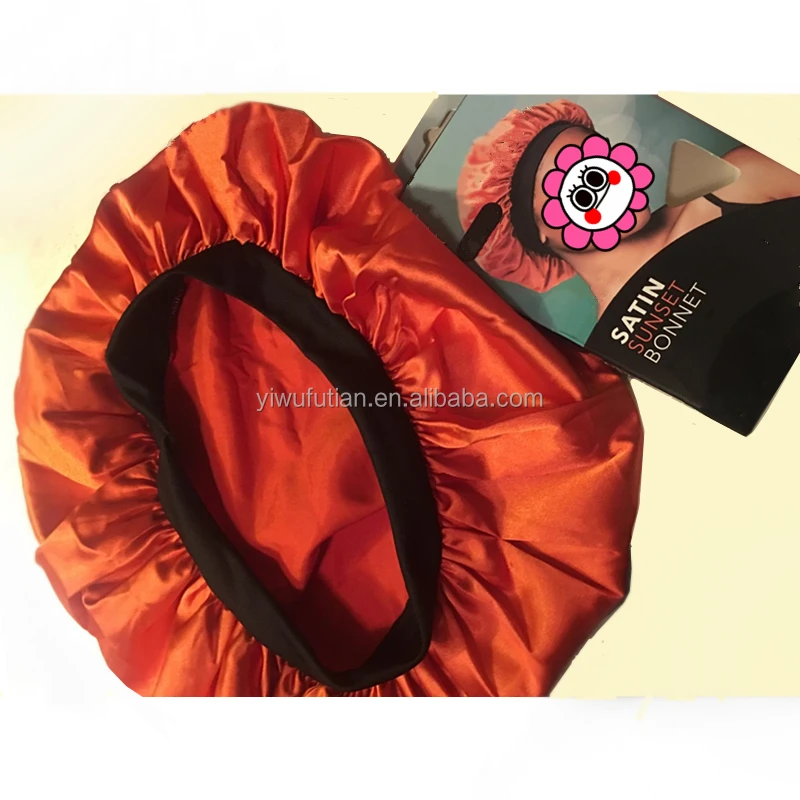 
Soft Sleeping Exotics Satin Sunset Bonnet Sleep Cap Women Shower Cap 