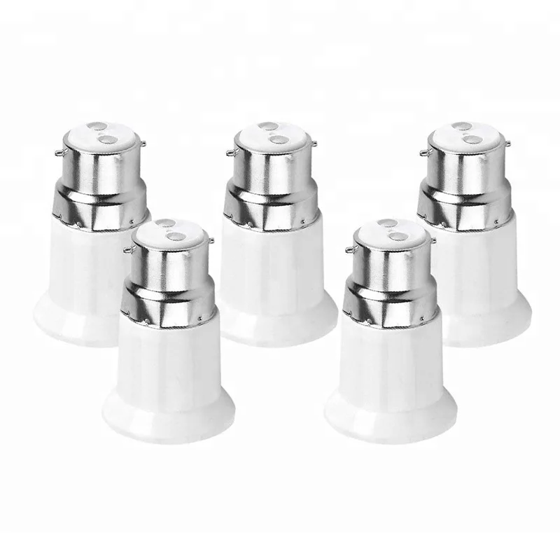 
B22 to E26/B22 to E27 Long Adapter Bayonet Light Socket Adapter B22 to Screw Lamp Bulb Holder Converter Plug and Play 