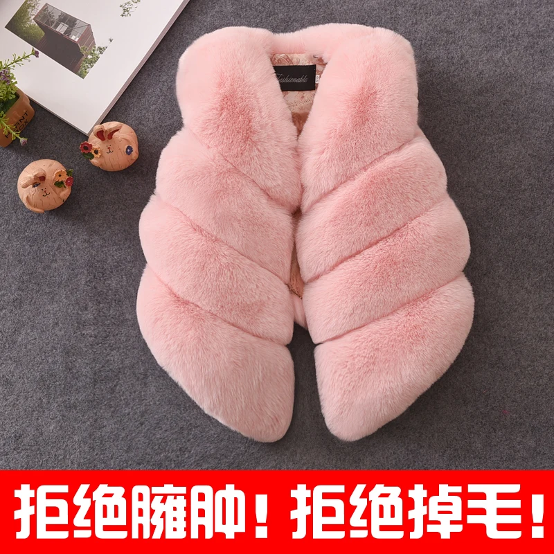 
Girl Faux Fur Thick Outwear Sleeveless Jacket Coat Warm Outerwear Vests 