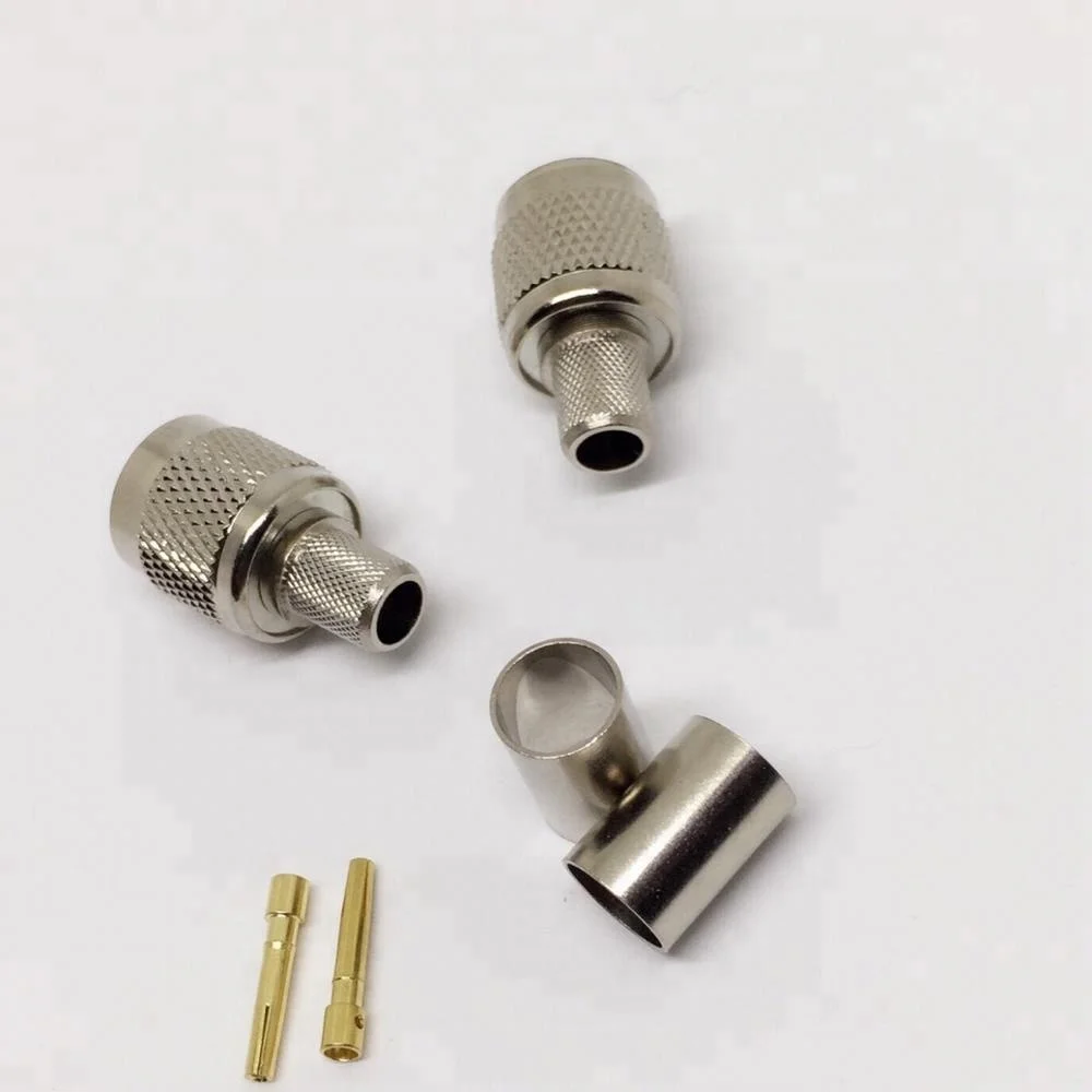 TNC Male Connector Crimp Type For RG58 RG316 RG174 LMR195 LMR400 RF Coaxial Cable TNC Plug