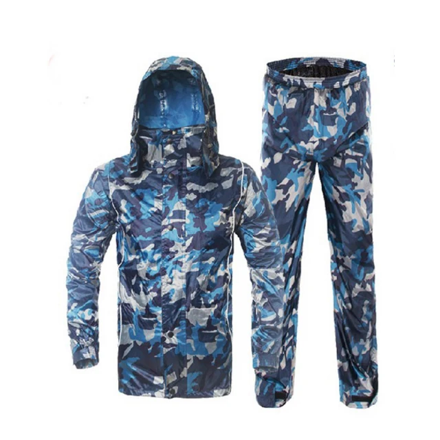 Cheap Men Polyester PU Coating Outdoor Army Green Military Raincoat New Rip-Stop Rain Jacket