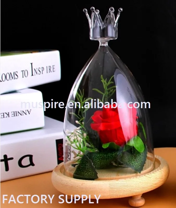 
promotion gift Glass Cake Dome Cover Glass Bell Jar 