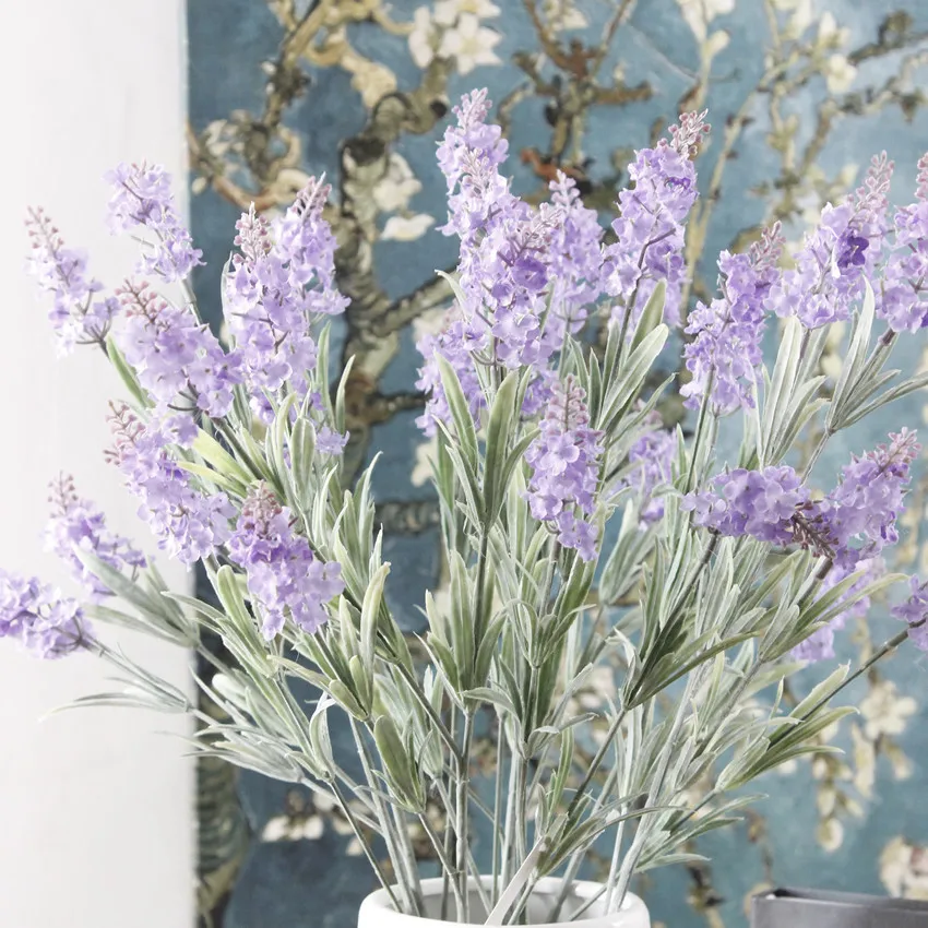 Shininglife Brand manufacturers wholesale Artificial  4 long stem provence lavender flower