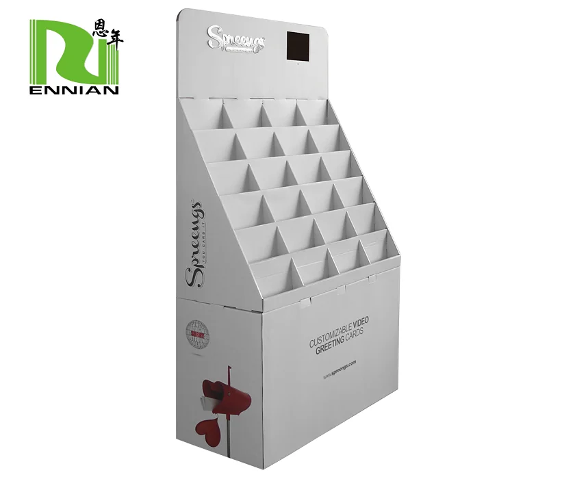greeting cards retail display rack, cards shelf display stand ,supermarket shelf cardboard floor display
