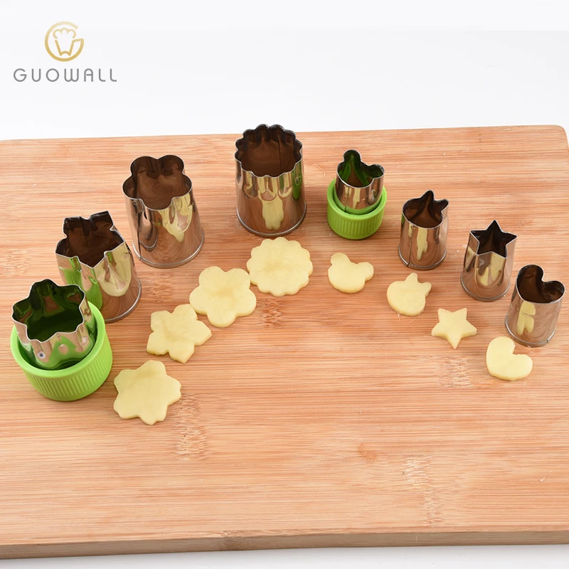 Набор печенья из нержавеющей стали с разноцветной ручкой, 10 шт.