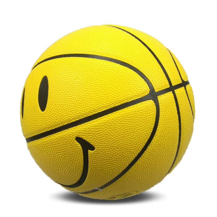 Basketball training yellow smile boy custom LOGO/COLOR/SIZE basketball
