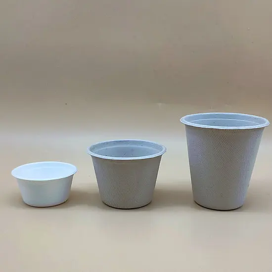 
Compostable Paper Pulp Cup Ice Cream Bagasse Cups 140ml 
