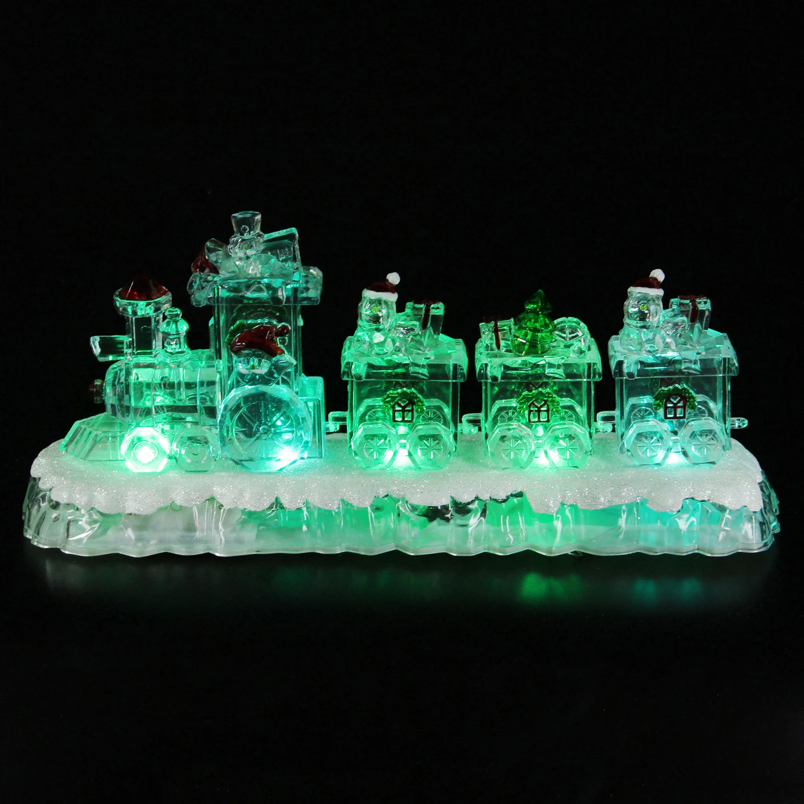 
Top quality Led Santa Claus Train House Christmas Decoration 