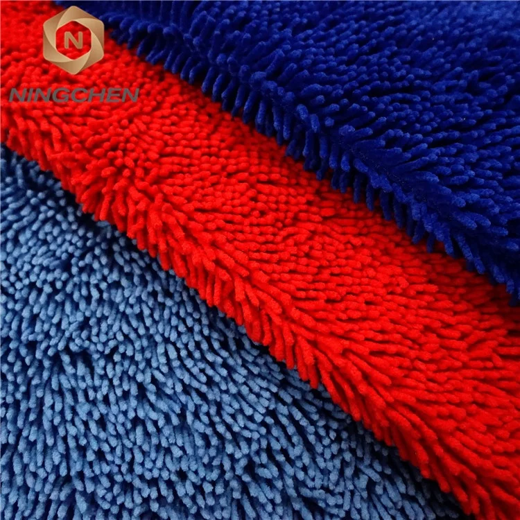 hot sales chenille fabric Multi purpose premium scratch-free microfiber waterproof 5 finger dual car clean wash noodle chenille