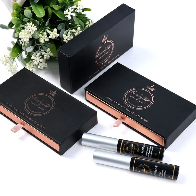 
Glitter square eyelash packaging box double layer row of eyelashes 