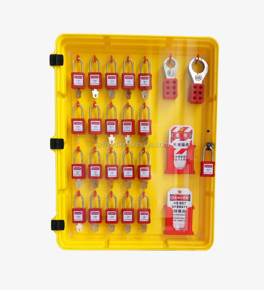 CE certification 4*safety padlock+2*6 hole hasp lock+25 lockout tags lockout station