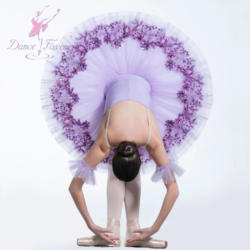 BLL083 Lilac Professional Ballet Tutu Ballerina Dance Costume for Girls and Women Solo Dance Performance or Competition Costumes