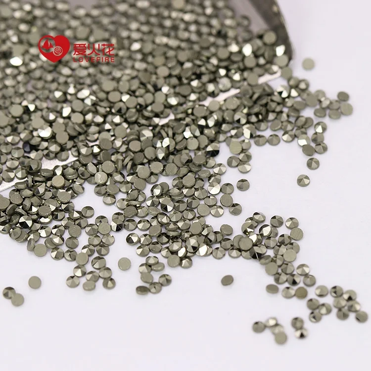 1000pcs/pack PP1 PP2 loose natural pyrite round shape cut flat bottom marcasite stones for jewelry making