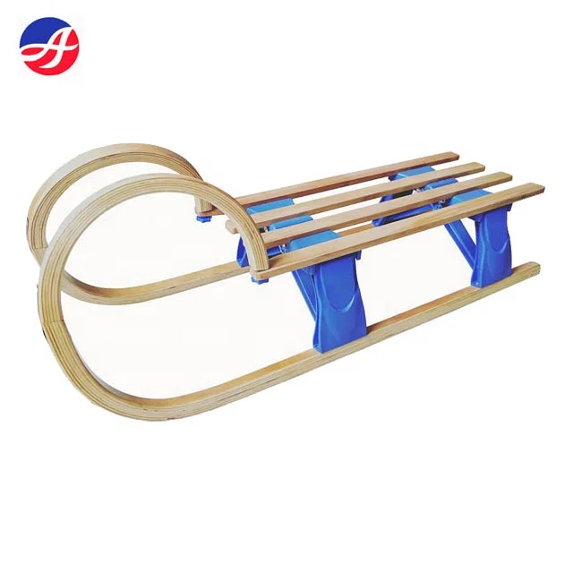 wooden snow sledge