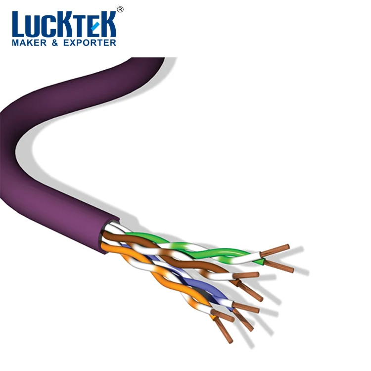 Excel 1000FT LSZH твердого Чистая медь CAT.6 utp кабель lan с фиолетовый цвет