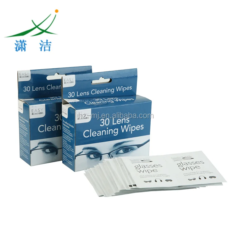
Disposable use single 35g wet strength paper pre moistened lens cleaning wipes for camera 
