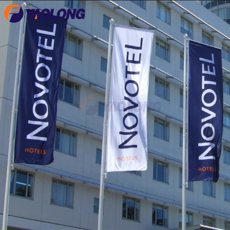 Yaolong 304 316 Stainless Steel Outdoor Flag Banner Stand Aluminum Alloy Free Standing Flag Poles