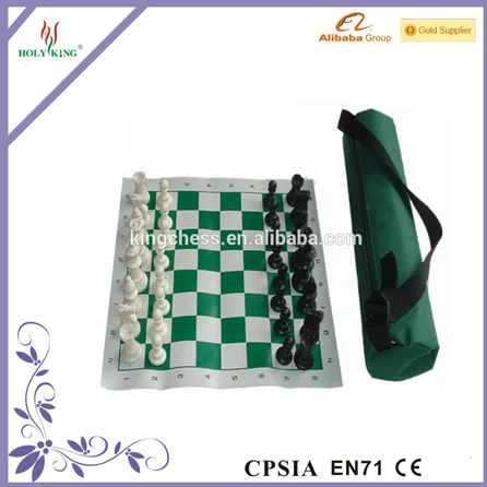 Green Vinyl Tounrnament Chess Board chess set game