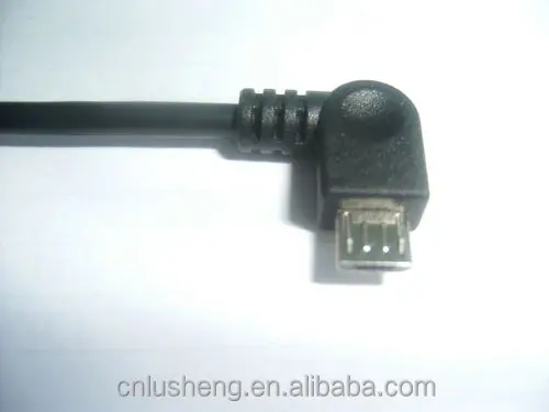 Custom 90 degree micro  usb  USB2.0  data charging cable , left angle micro usb cable for android