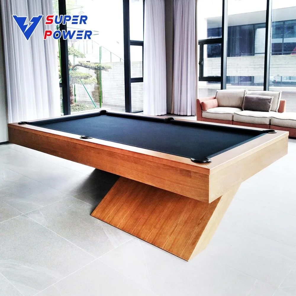 2021 Hotsale natural oak wood ultra modern 7ft home use slate pool table with dining on top
