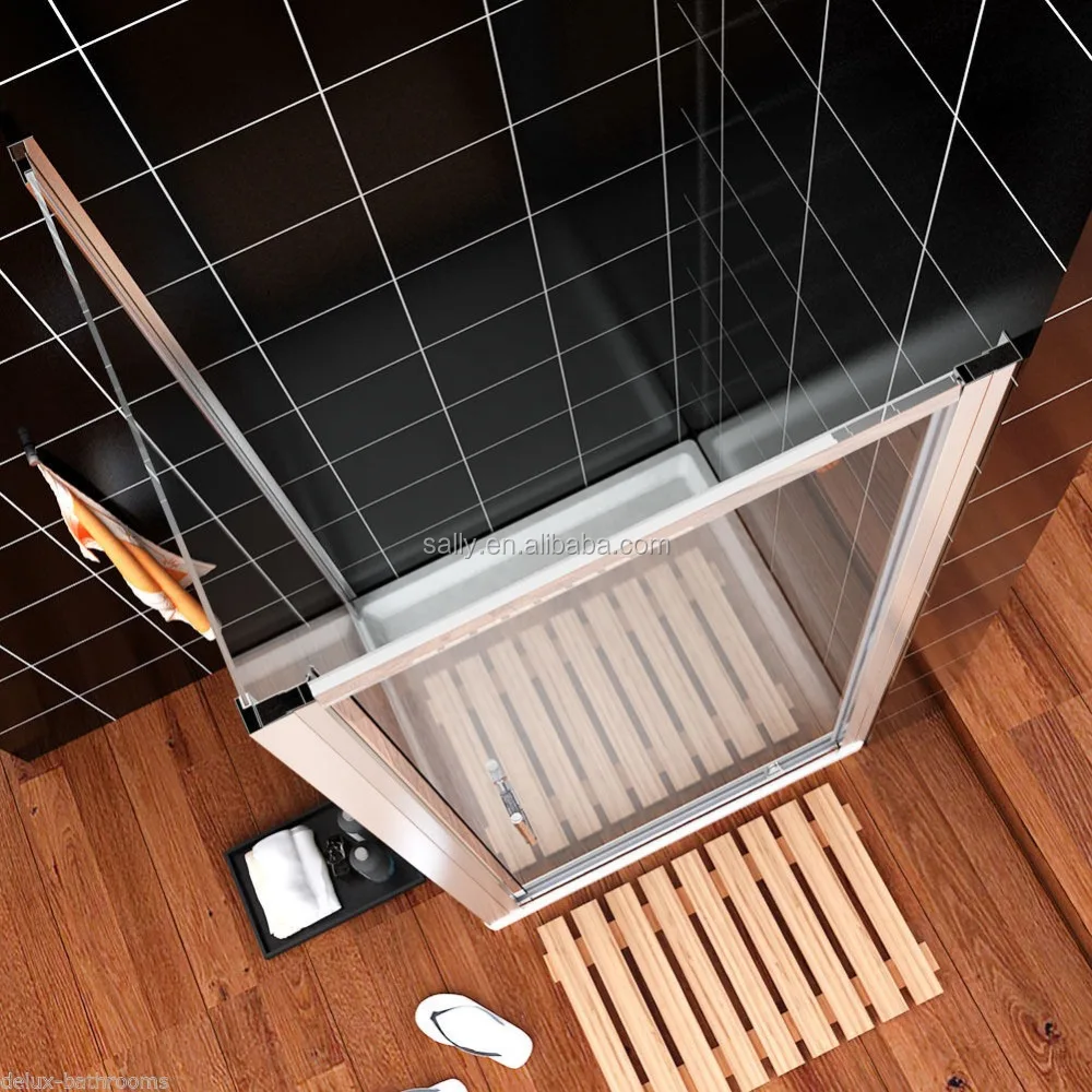 A0706P1+F07116 Framed Pivot Hinge Shower Enclosure Cubicle Glass Door+Side Panel