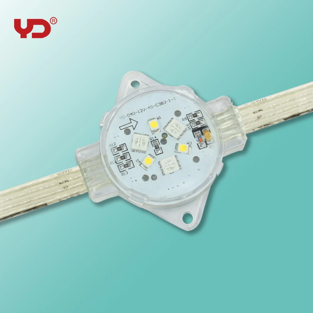 IP68 amusement led pixel 40mm color changing 5050smd rgb 24v pixel led