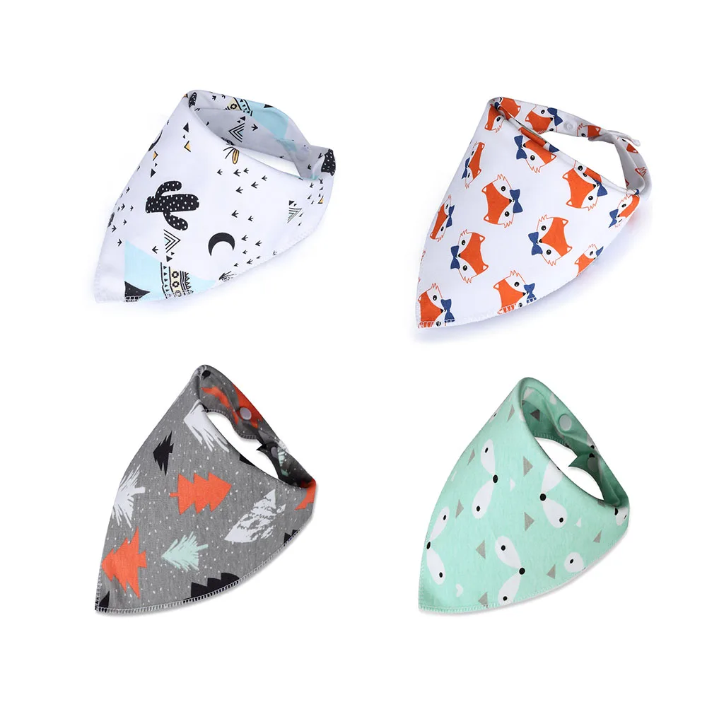 Soft cotton bandanna drool dribbler neck bib newborn baby boy girl teething bib neckerchief cheap baby gift triangle bib