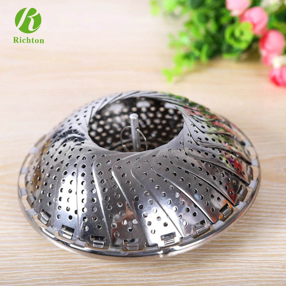 
Amazon Top selling best price 11inch stainless steel portable food steamer 