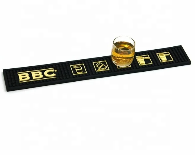 Customer rubber bar drip mat bar runner mat bar mats runner with logo