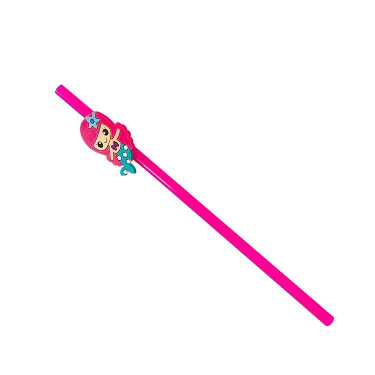 4 шт./компл. креативные милые трубочки для напитков из ПВХ в виде русалки для детей на день рождения, детские товары для рождественской вечеринки