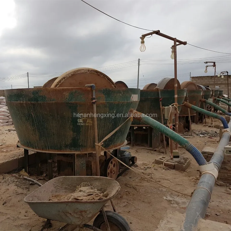 Two Roller Wet Pan Mill Grind Gold Machine
