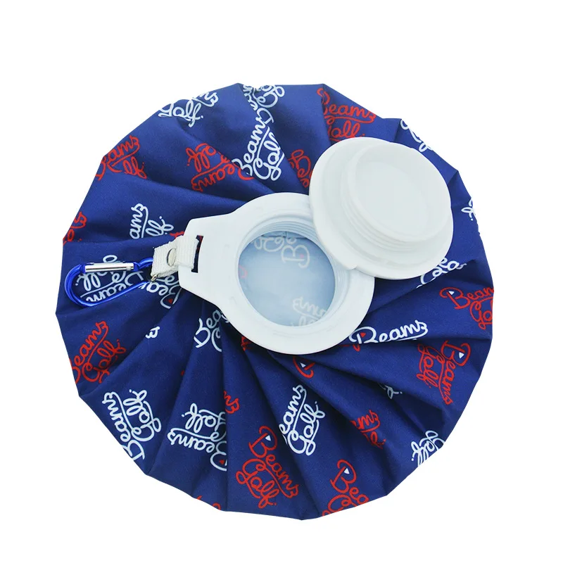 PVC coated cotton fabric reusable ice cooler bag medical golf ice pack with hook