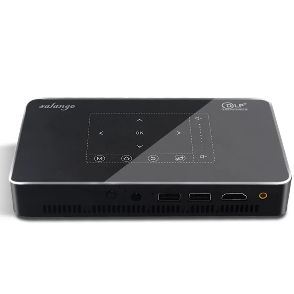 Salange Best Smart Mobile Phone Projector with Mini Body Design and Touch Panel 150 ANSI LM Brightness Support 4K Video Android