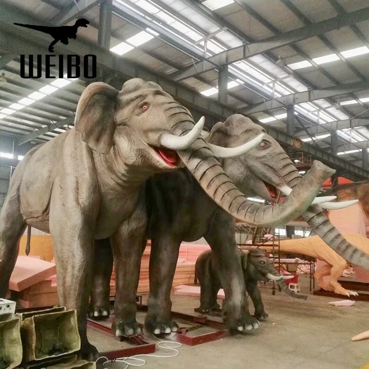 Life size elephant animatronic animal robot animal model