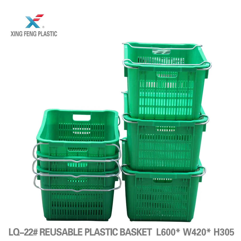Mesh plastic turnover basket use for agriculture, industry, food, toys, medicine, clothing, ceramics