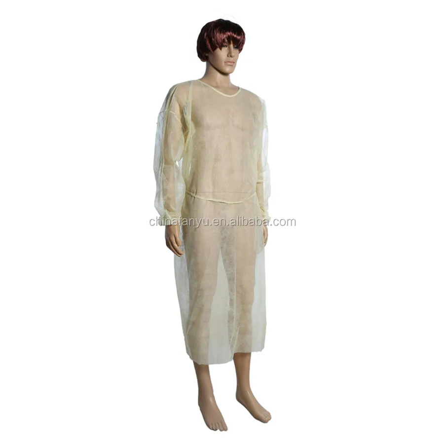 
disposable SMS PP isolation gown and surgical gown with different size and color 